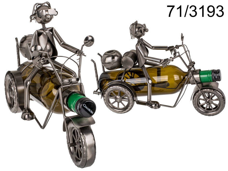 Metalvinholder - motorcyklist II, mulighed for personlig gravering