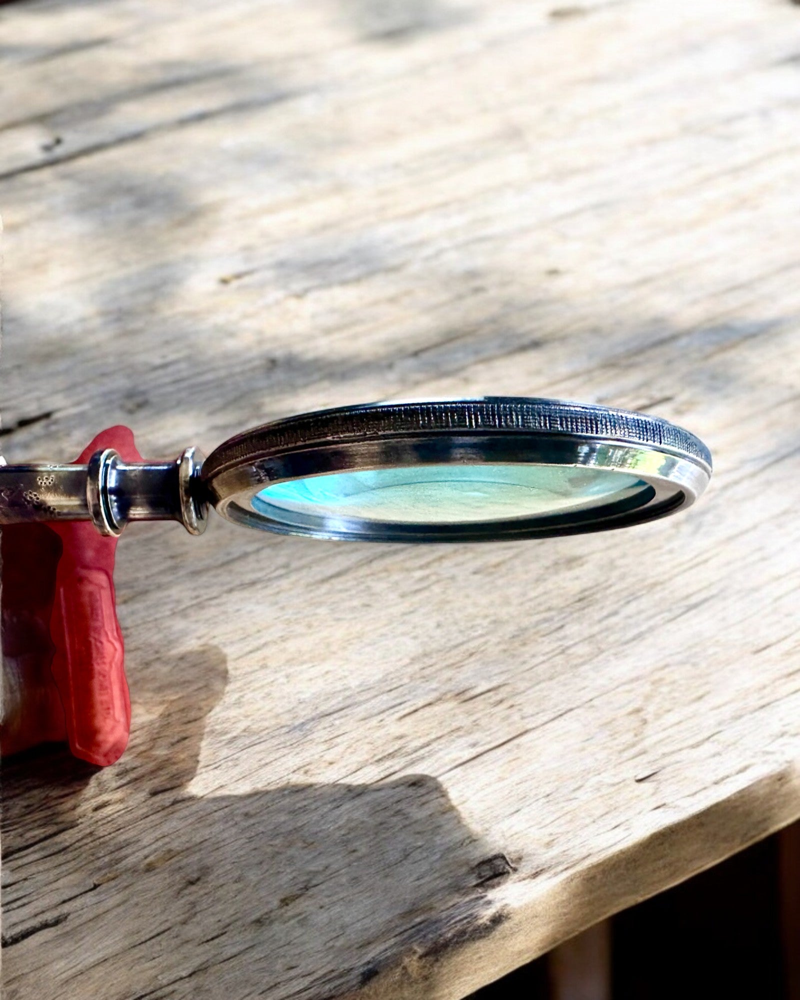 Messingforstørrelsesglas Navigator 1941 med Læderetui – Håndlavet, Premium, mulighed for personalisering som gave