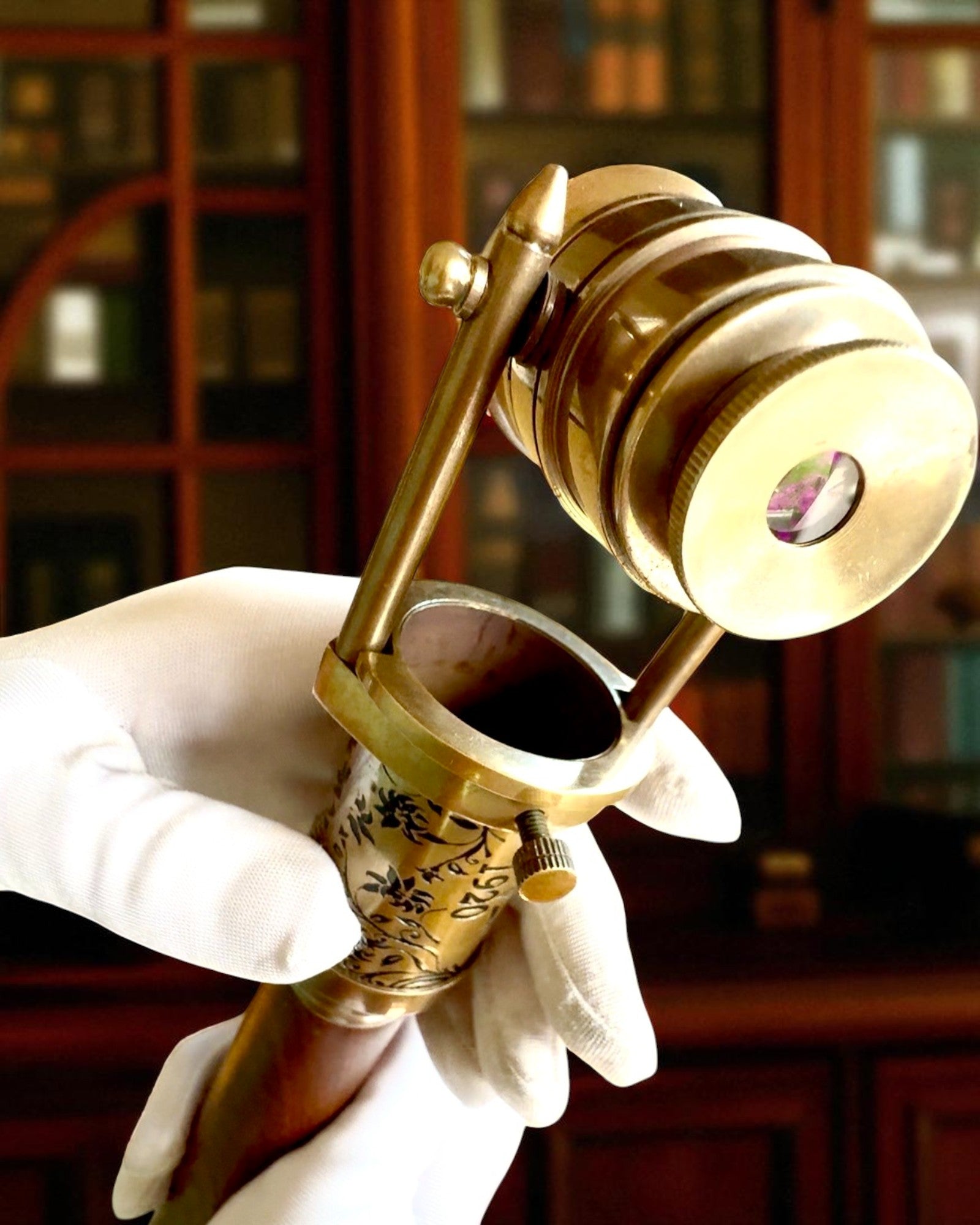 Navigatorstok 2.0 med kompas og skjult kikkert, mulighed for personlig gravering som gave