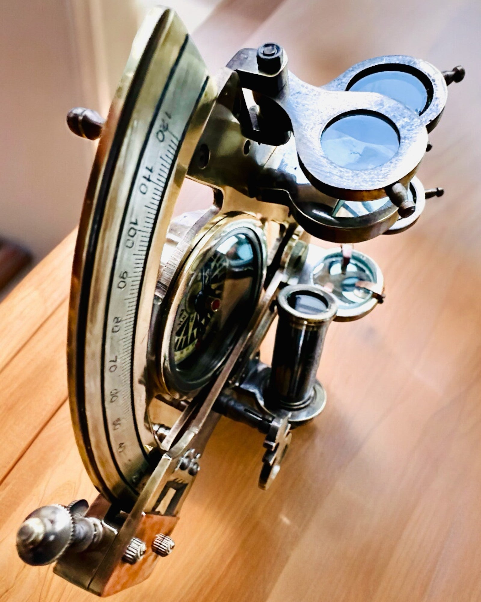 Sekstant Premium med Antik Kompas - mulighed for personlig gravering