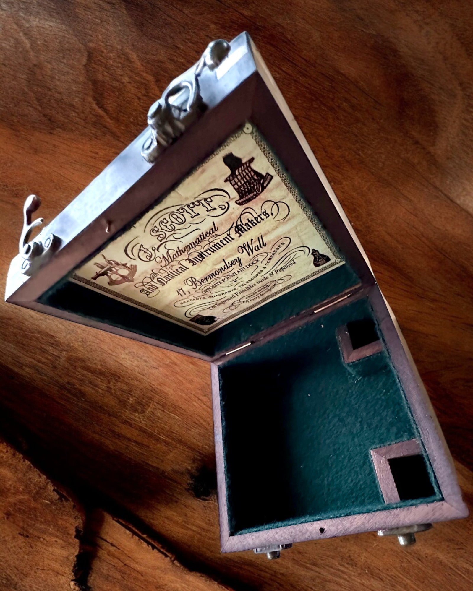 Stor Trækasse til Sekstant eller premium kompas "Mariner's Legacy" med Mulighed for Gravering