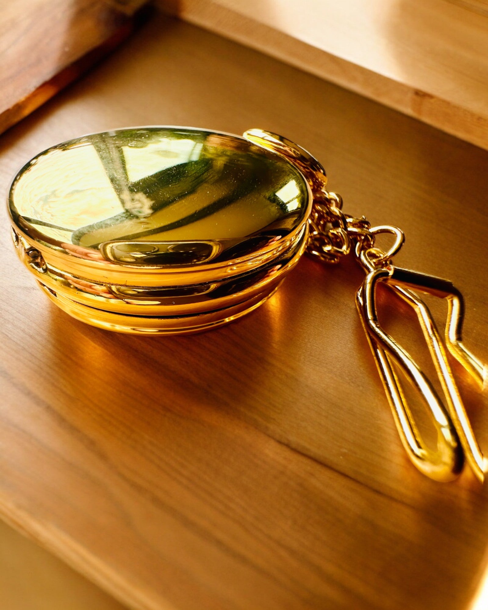 Grand Elegance Lommeur med Dobbelt Låg, Manuel, Guld Farve, med gravering som gave