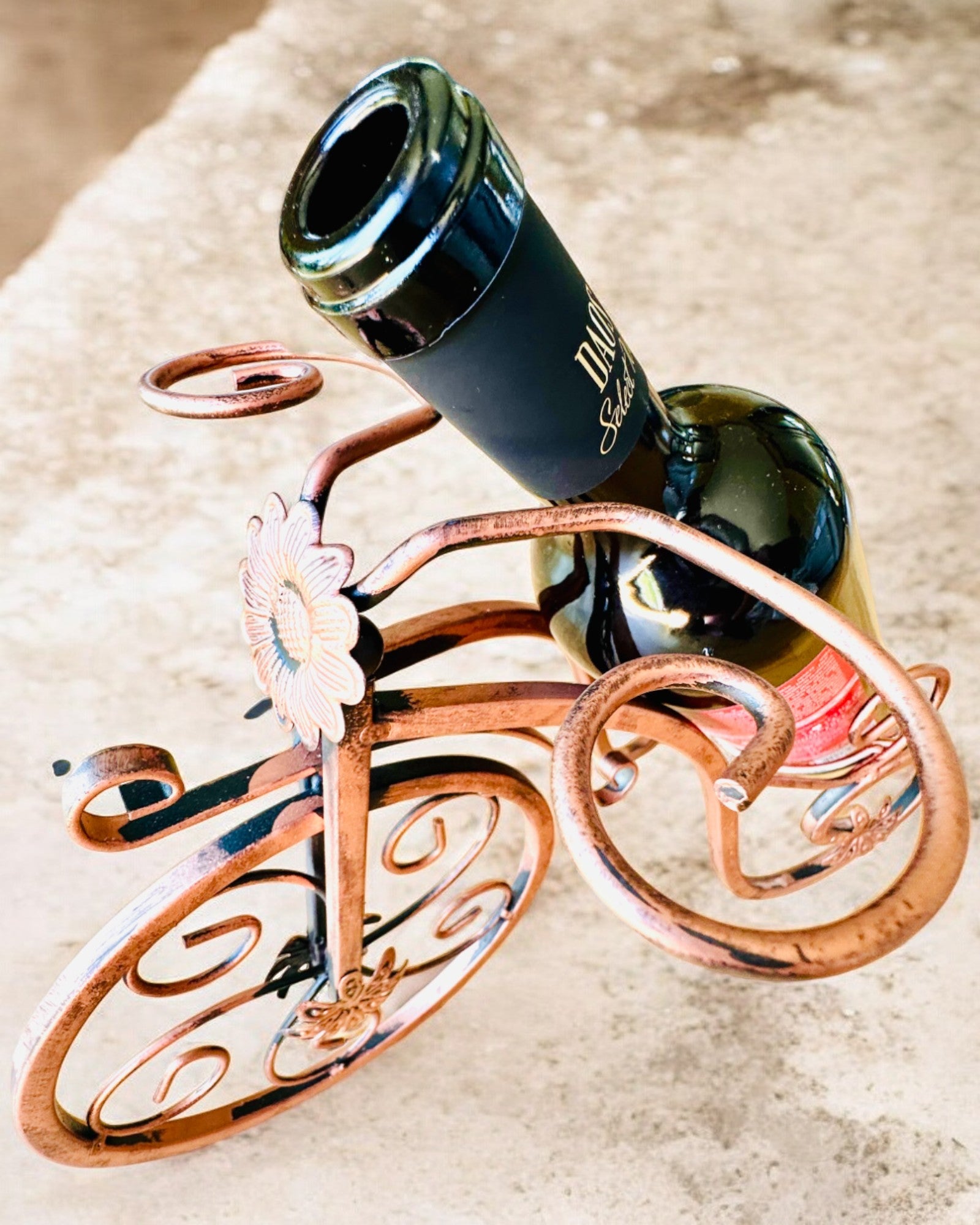 Cykel Vinstativ "WineCycle" - mulighed for personlig gravering som gave