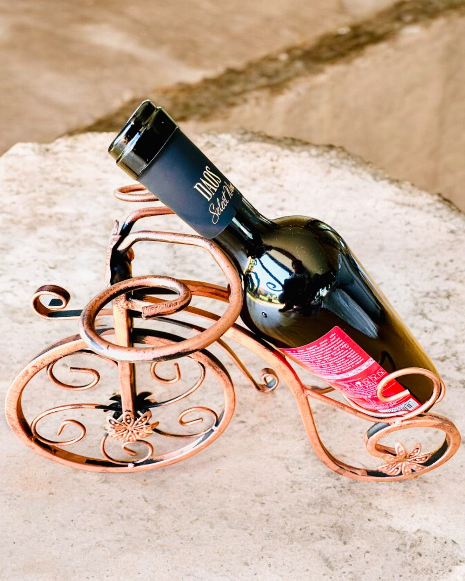 Cykel Vinstativ "WineCycle" - mulighed for personlig gravering som gave