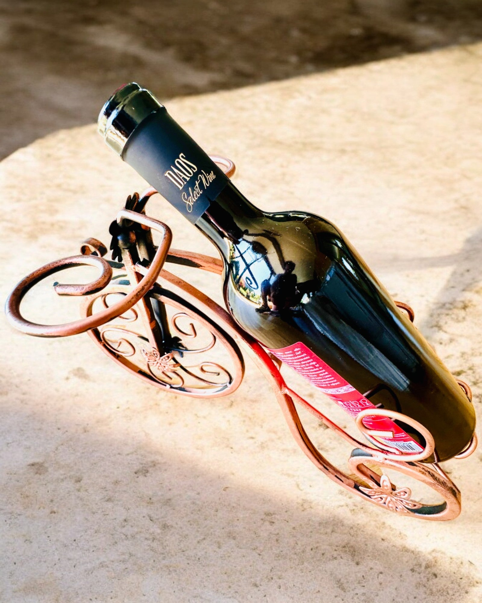 Cykel Vinstativ "WineCycle" - mulighed for personlig gravering som gave