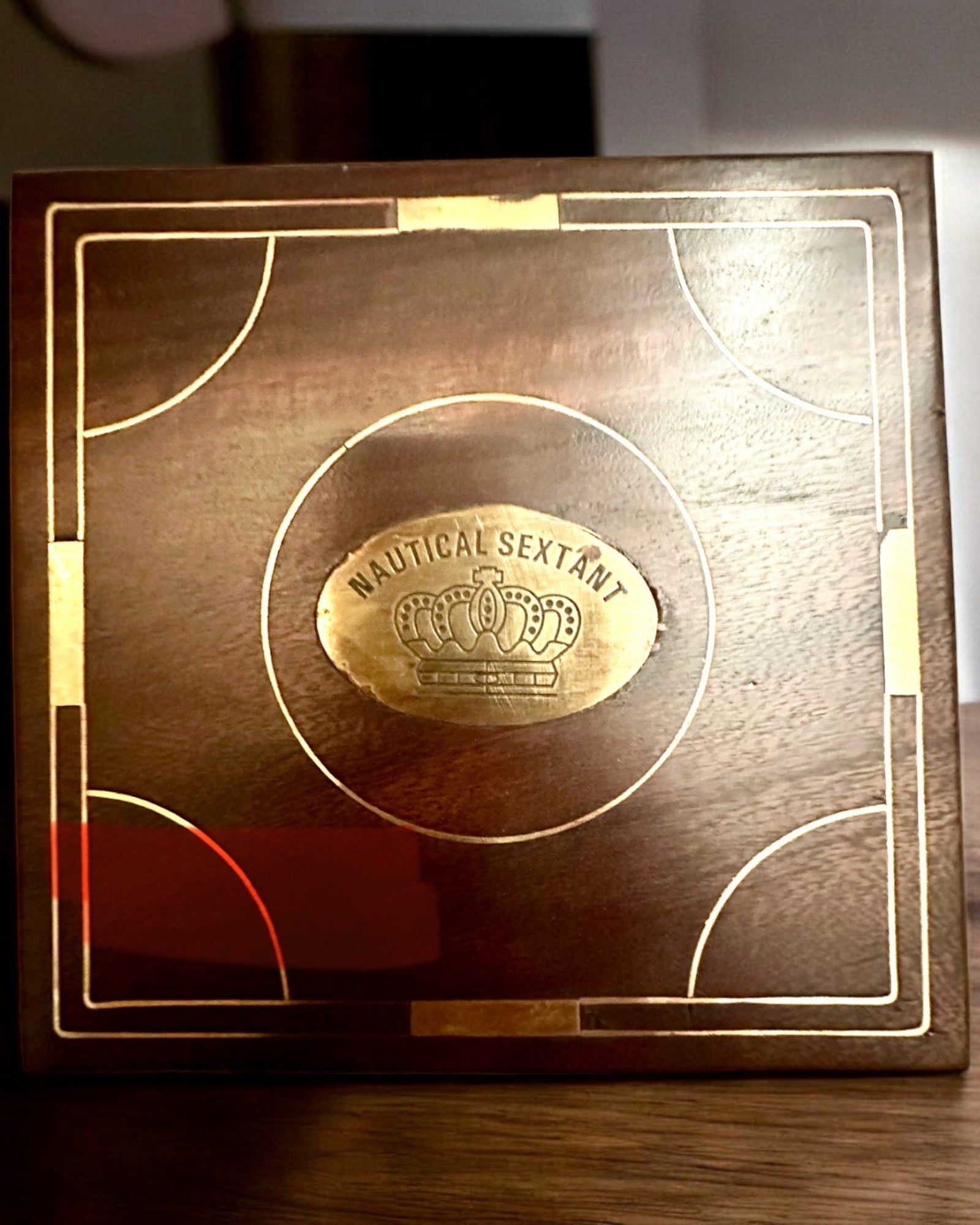 Stor Trækasse til Sekstant eller premium kompas "Mariner's Legacy" med Mulighed for Gravering