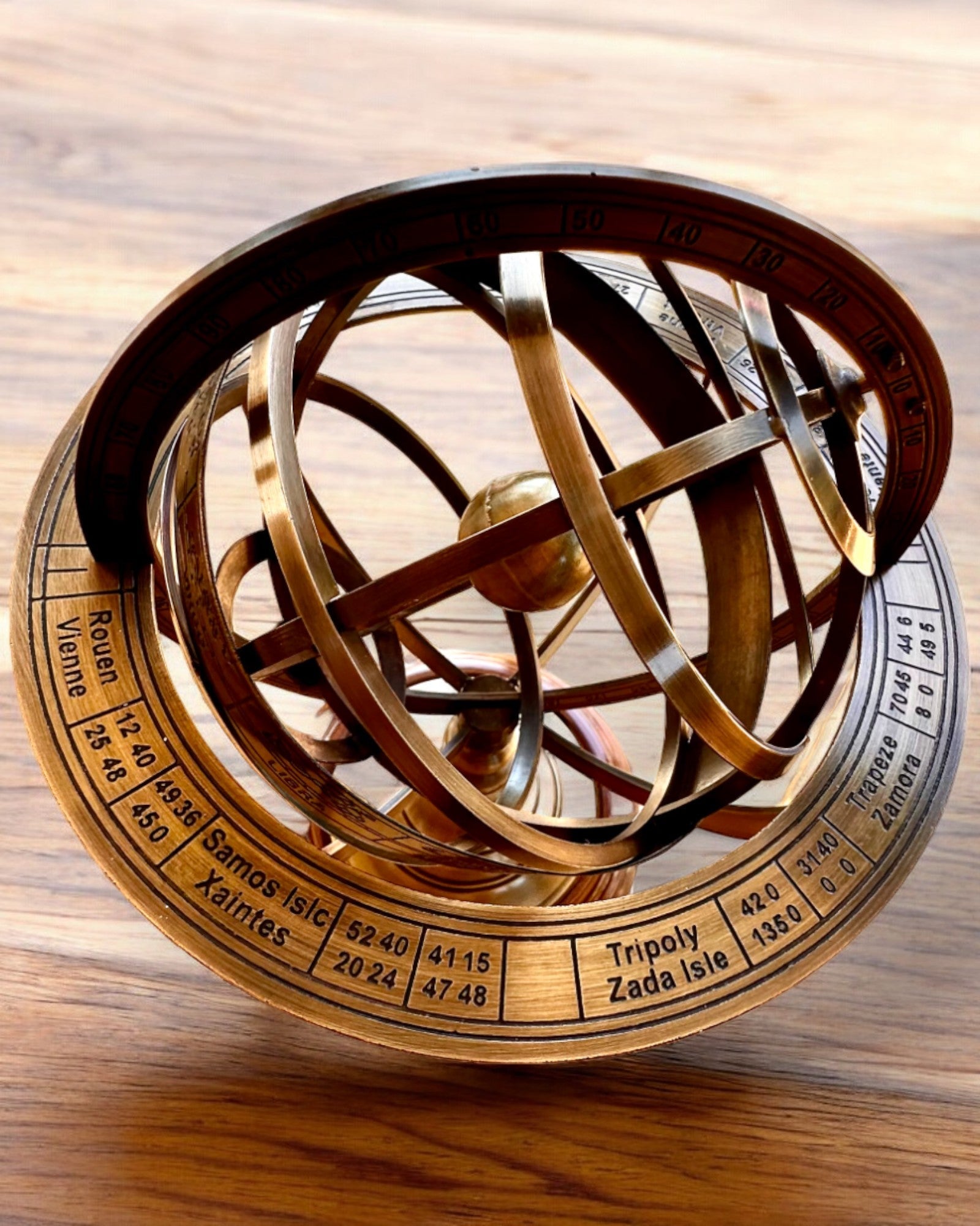 Astrolabium Artis 2 - 30 cm højde, Håndlavet med Mulighed for Gravering, dekoration til kontor, premium