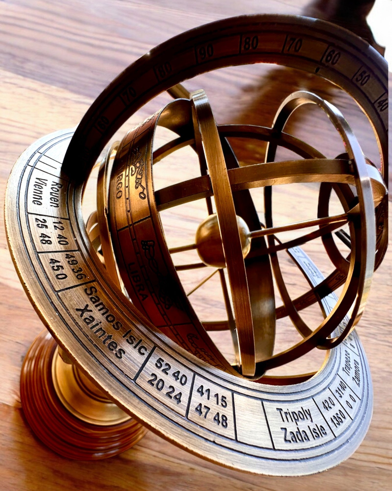 Astrolabium Artis 2 - 30 cm højde, Håndlavet med Mulighed for Gravering, dekoration til kontor, premium