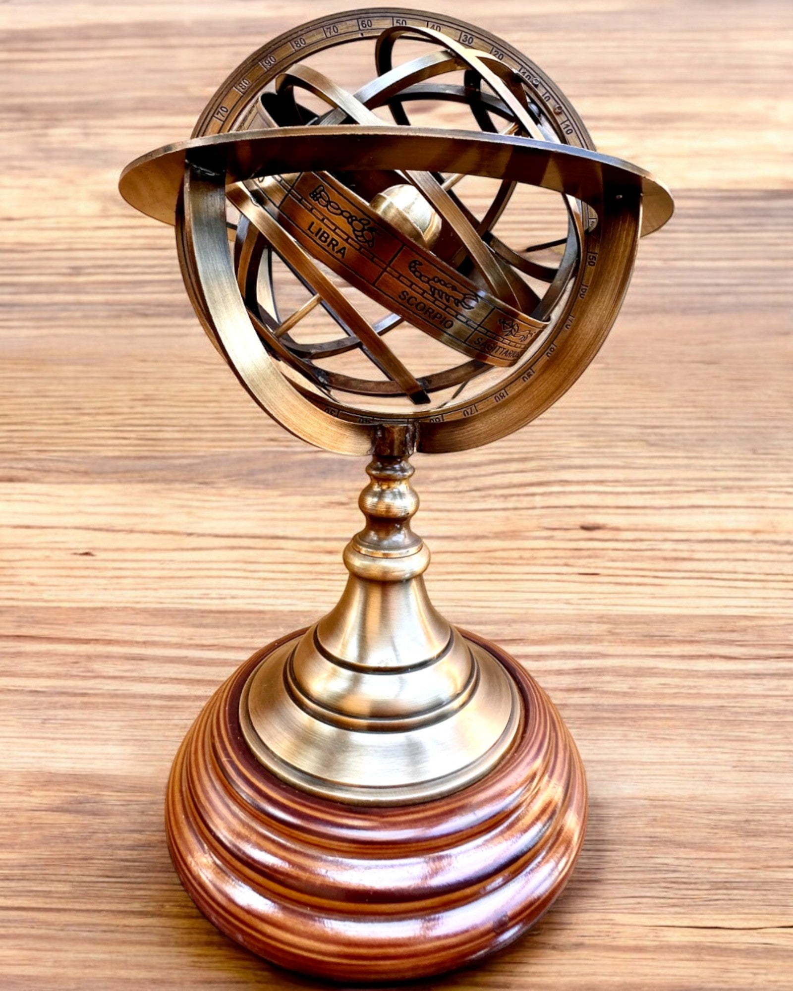 Astrolabium Artis 2 - 30 cm højde, Håndlavet med Mulighed for Gravering, dekoration til kontor, premium