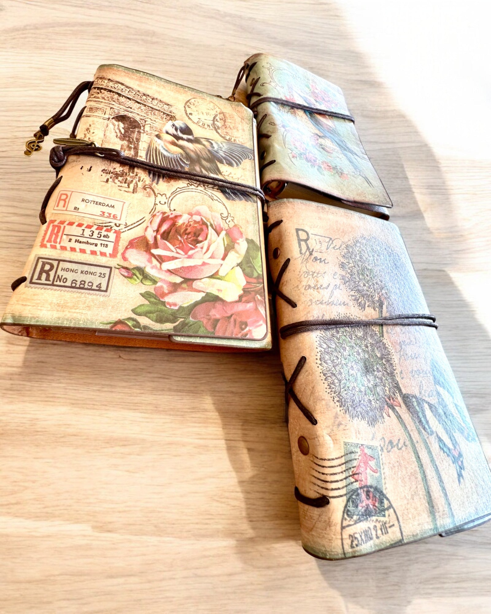 Vintage Memoire notesbog med personlig gravering - 3 designs at vælge imellem, notesbog som gave