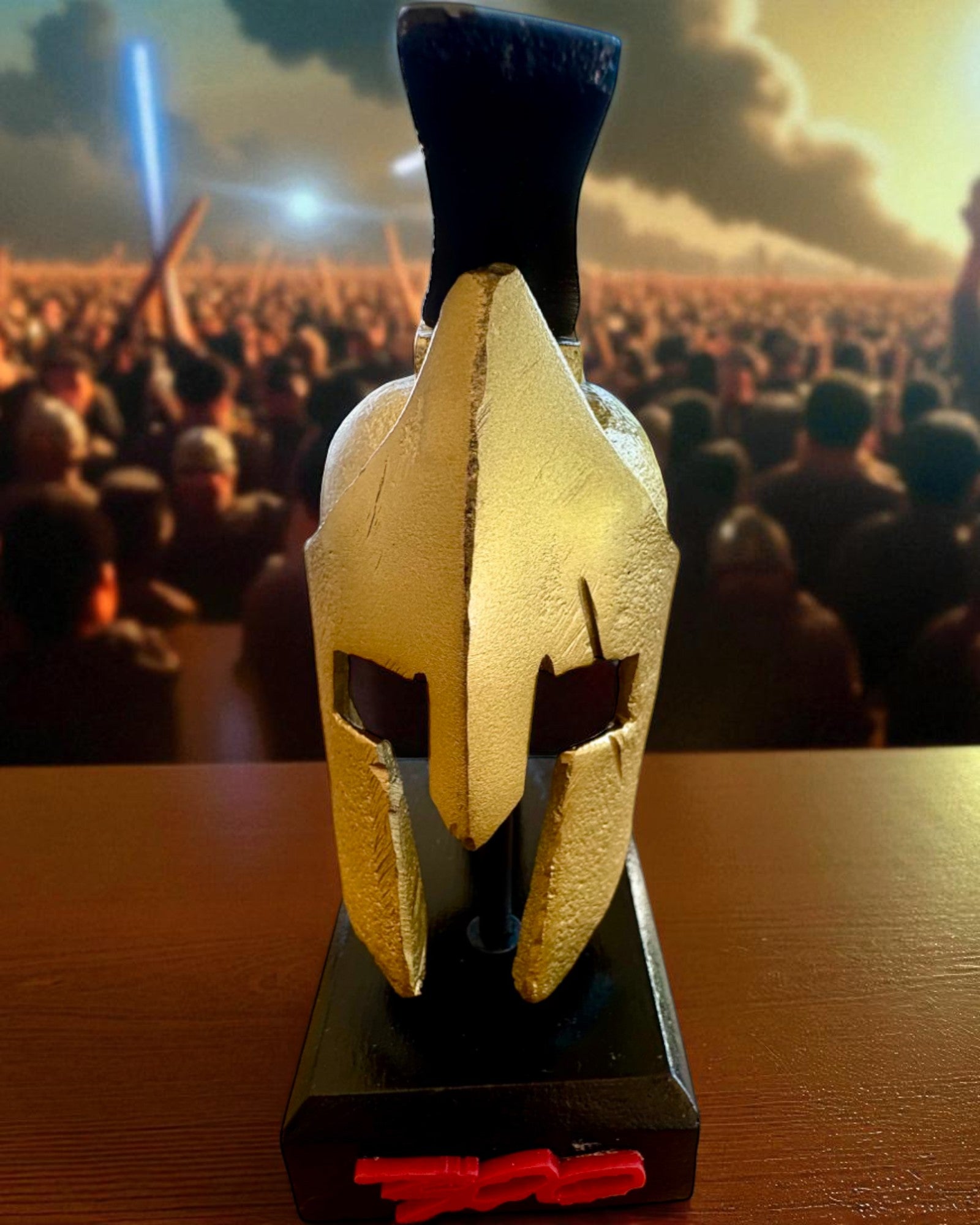 Spartan Premium hjelm – håndlavet dekorativ skulptur, mulighed for tilpasning med gravering som gave