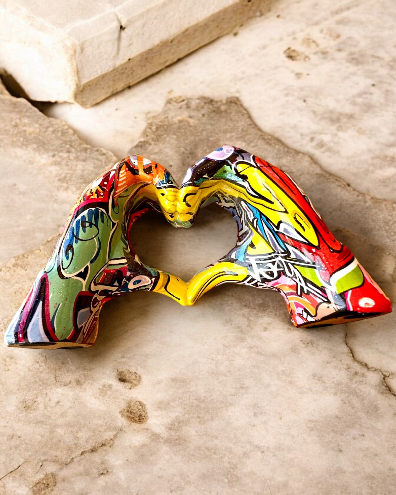 Dekorativ figur Farverigt Dekorativt Håndtag ArtBrace - mulighed for personlig gravering, som gave