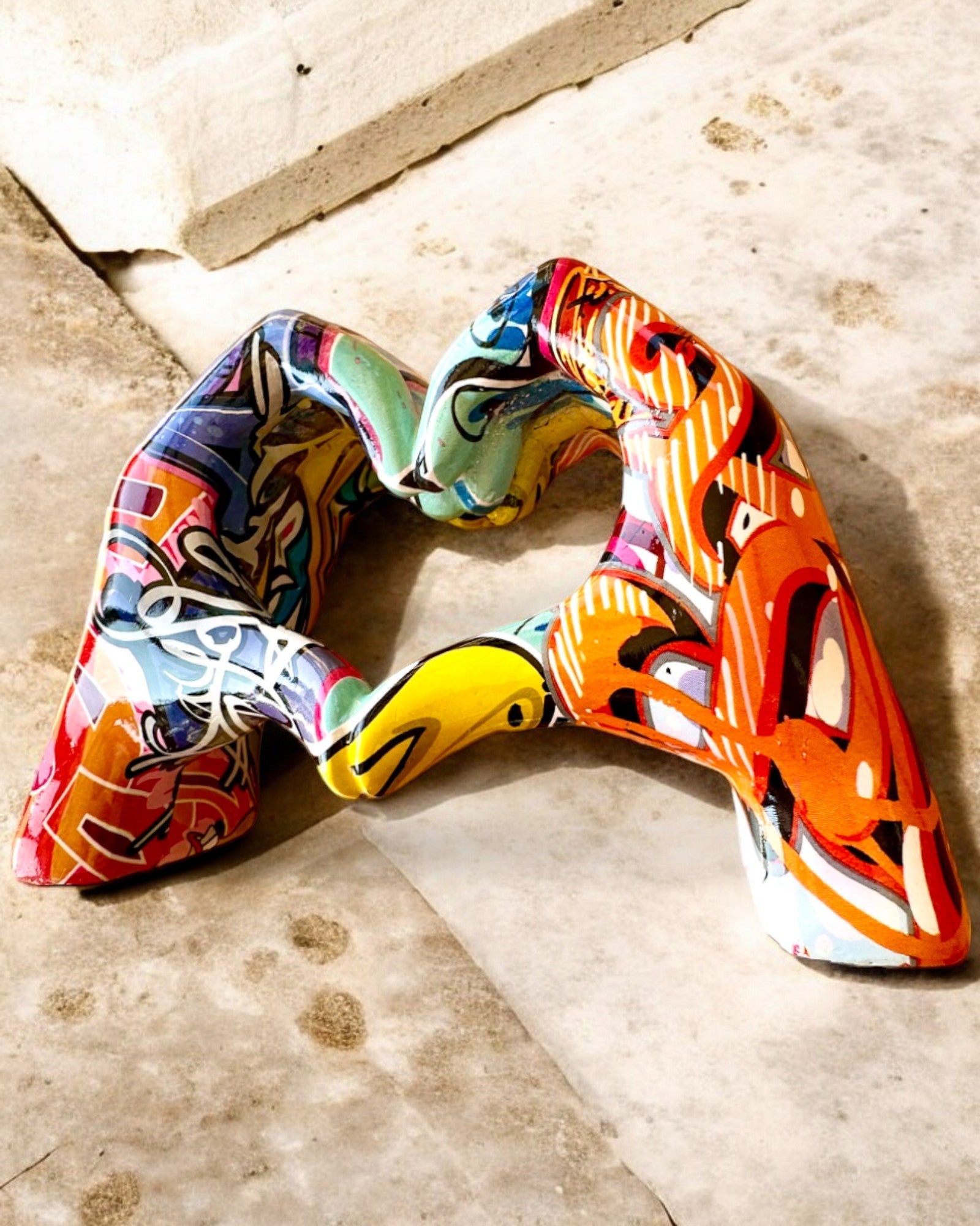 Dekorativ figur Farverigt Dekorativt Håndtag ArtBrace - mulighed for personlig gravering, som gave