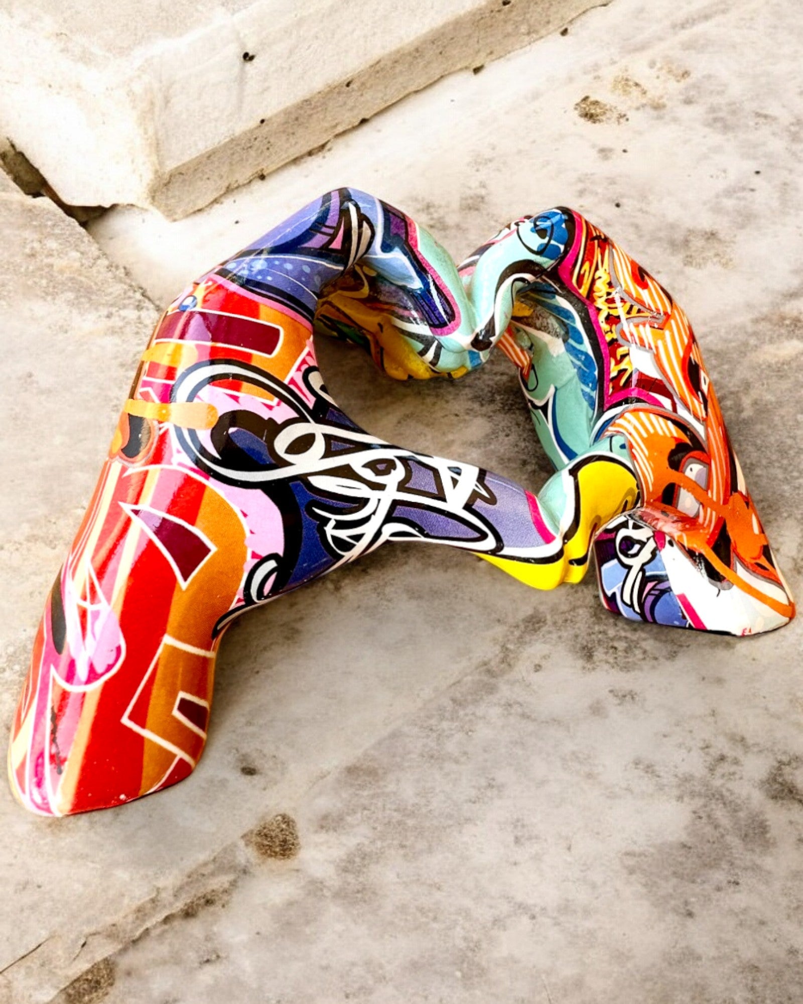 Dekorativ figur Farverigt Dekorativt Håndtag ArtBrace - mulighed for personlig gravering, som gave