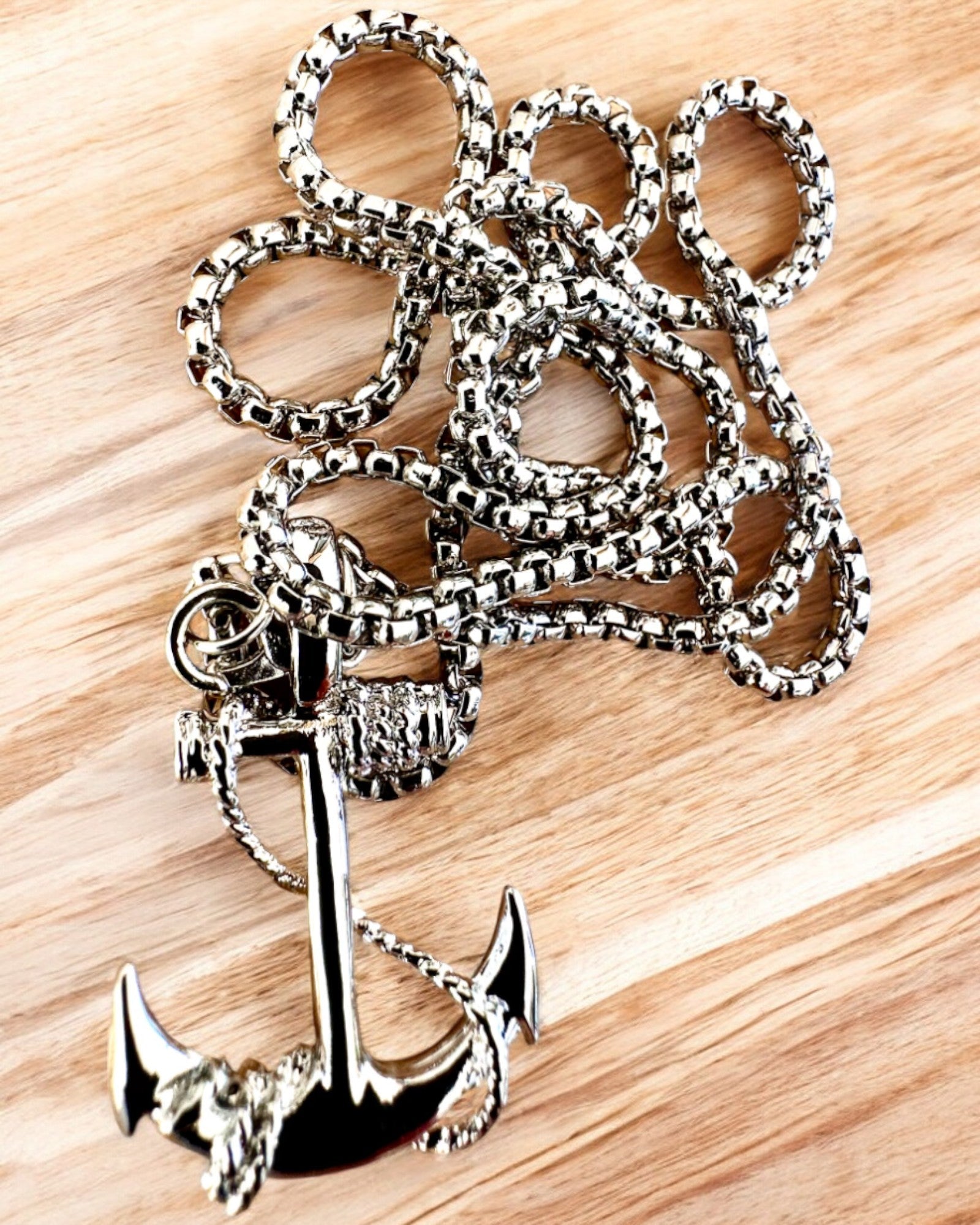 Determinationens Anker, Søamulet, halskæde, mulighed for personlig gravering som gave, 3 varianter at vælge imellem