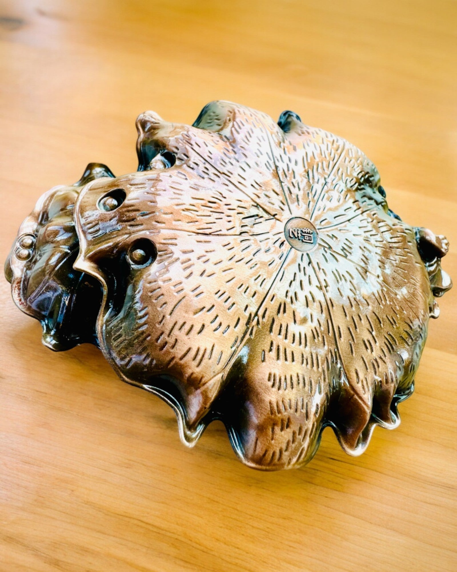 Elegant Metal Røgelsesholder Lotusblad - 4 varianter at vælge imellem, mulighed for personlig gravering som gave