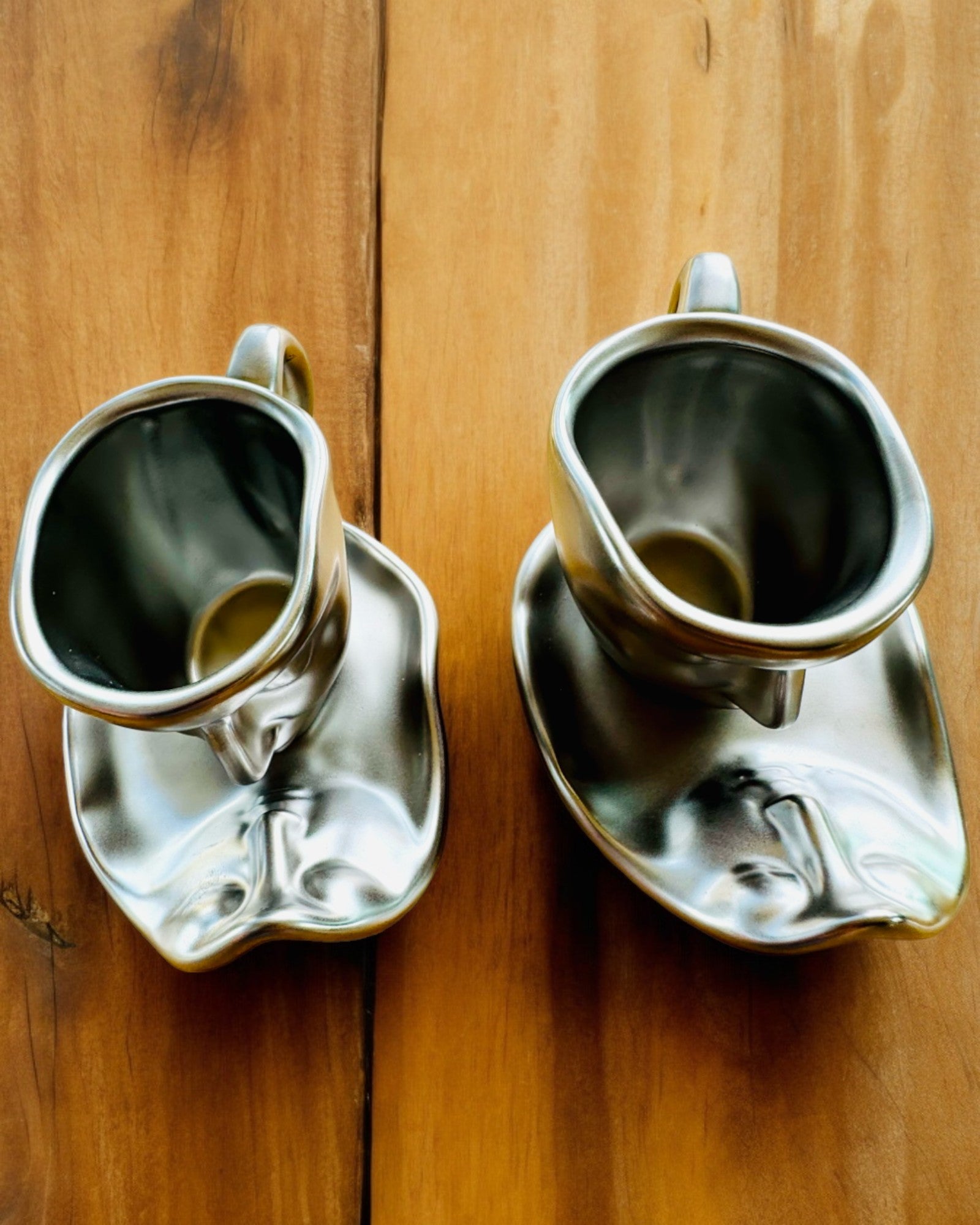 Elegante keramikkopper "Maska" – Sæt med 2 stk. - mulighed for personlig gravering som gave