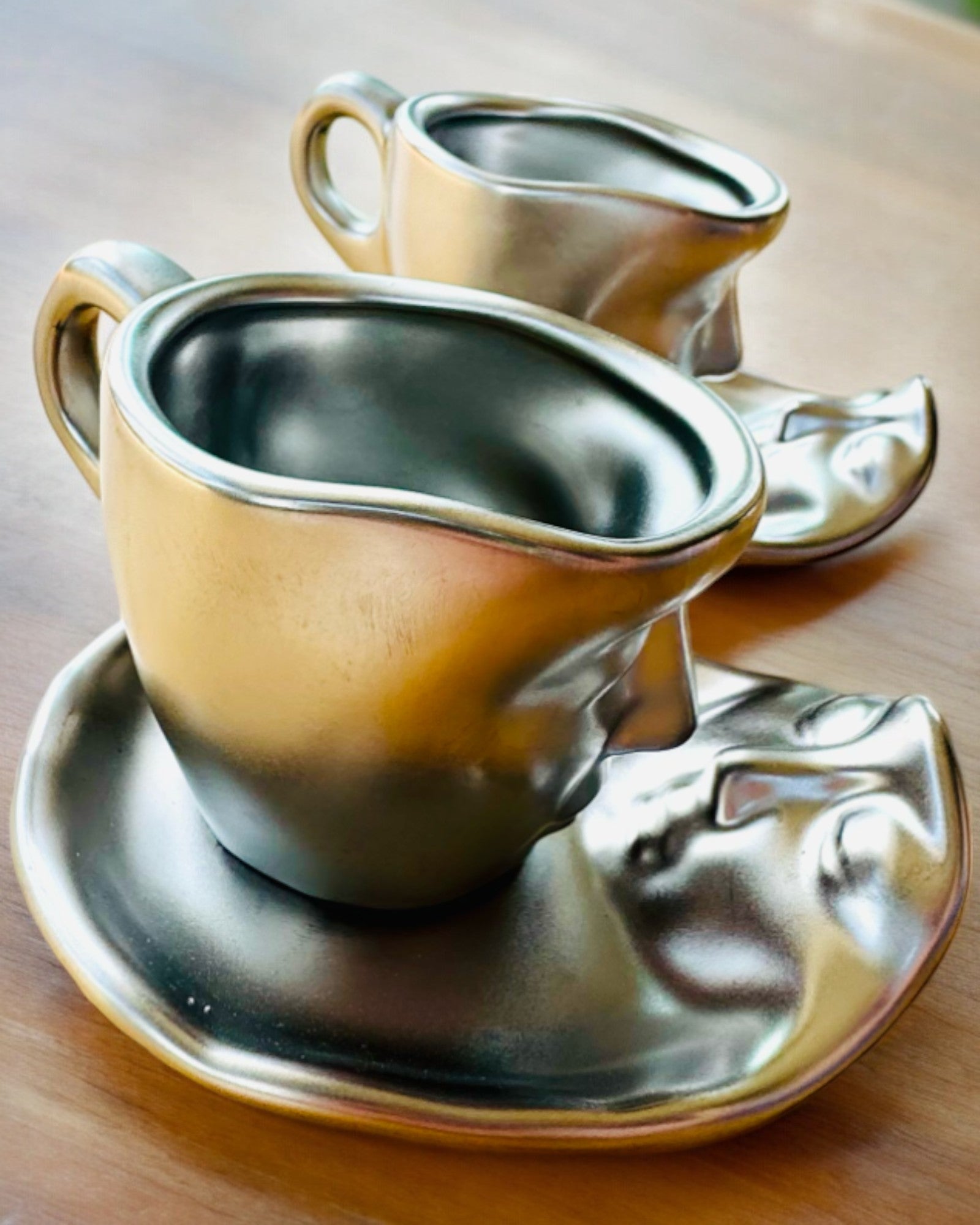 Elegante keramikkopper "Maska" – Sæt med 2 stk. - mulighed for personlig gravering som gave