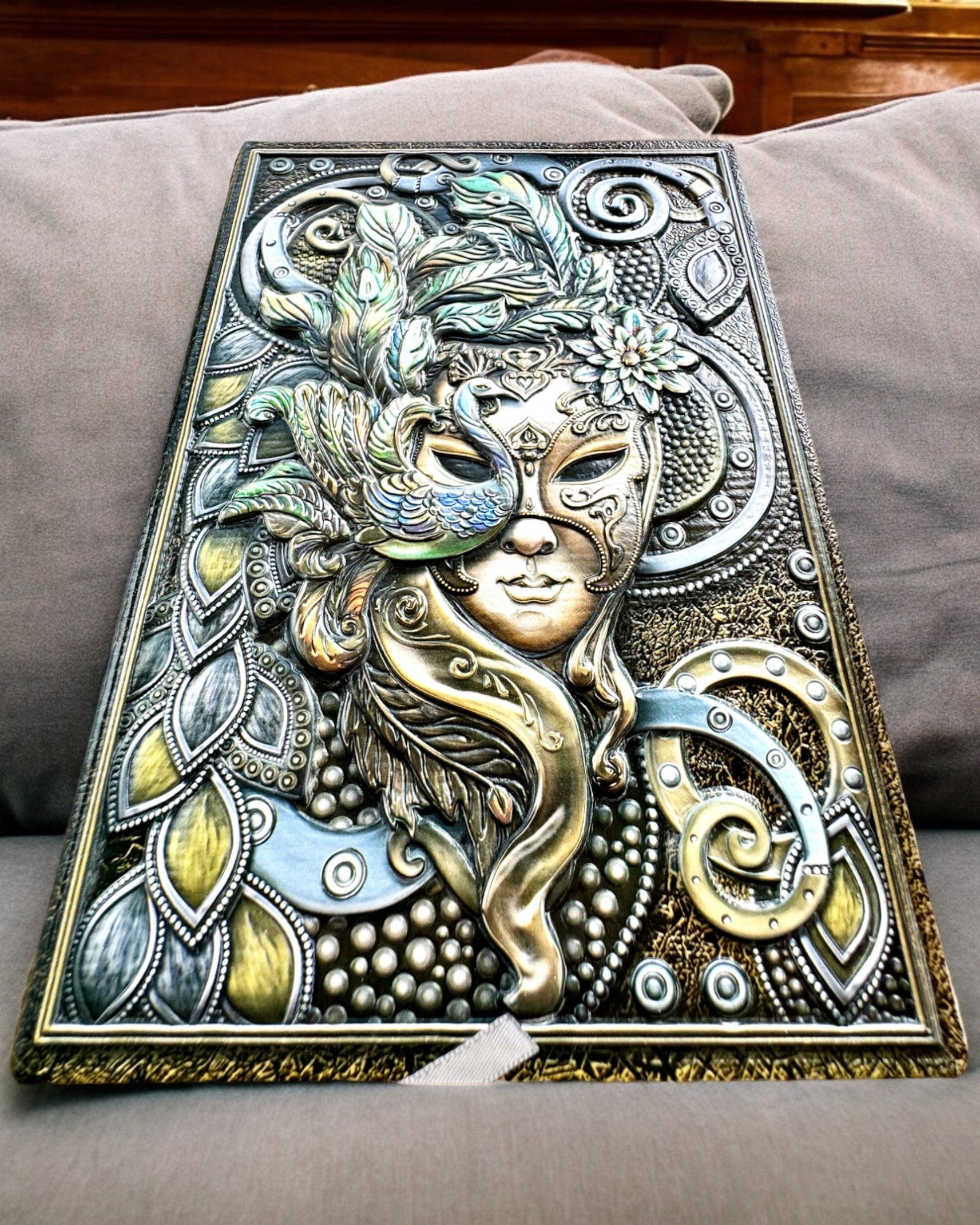 Kunstnerisk notesbog, notesbog maskerade - A5, personalisering med gravering som gave