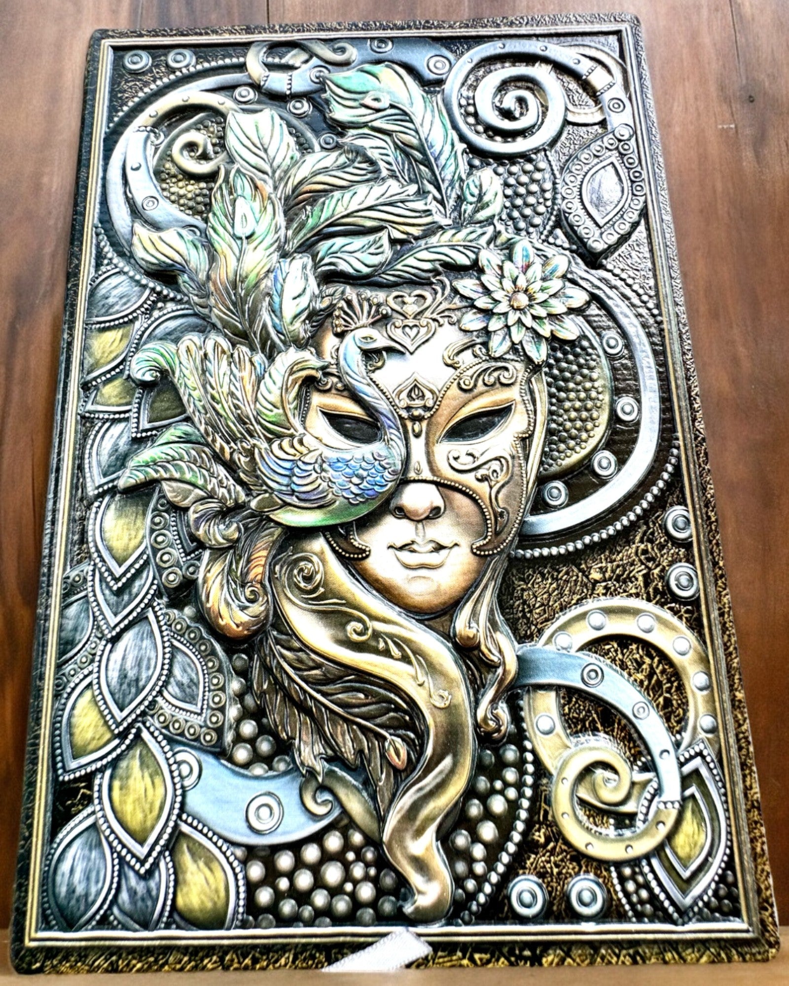 Kunstnerisk notesbog, notesbog maskerade - A5, personalisering med gravering som gave