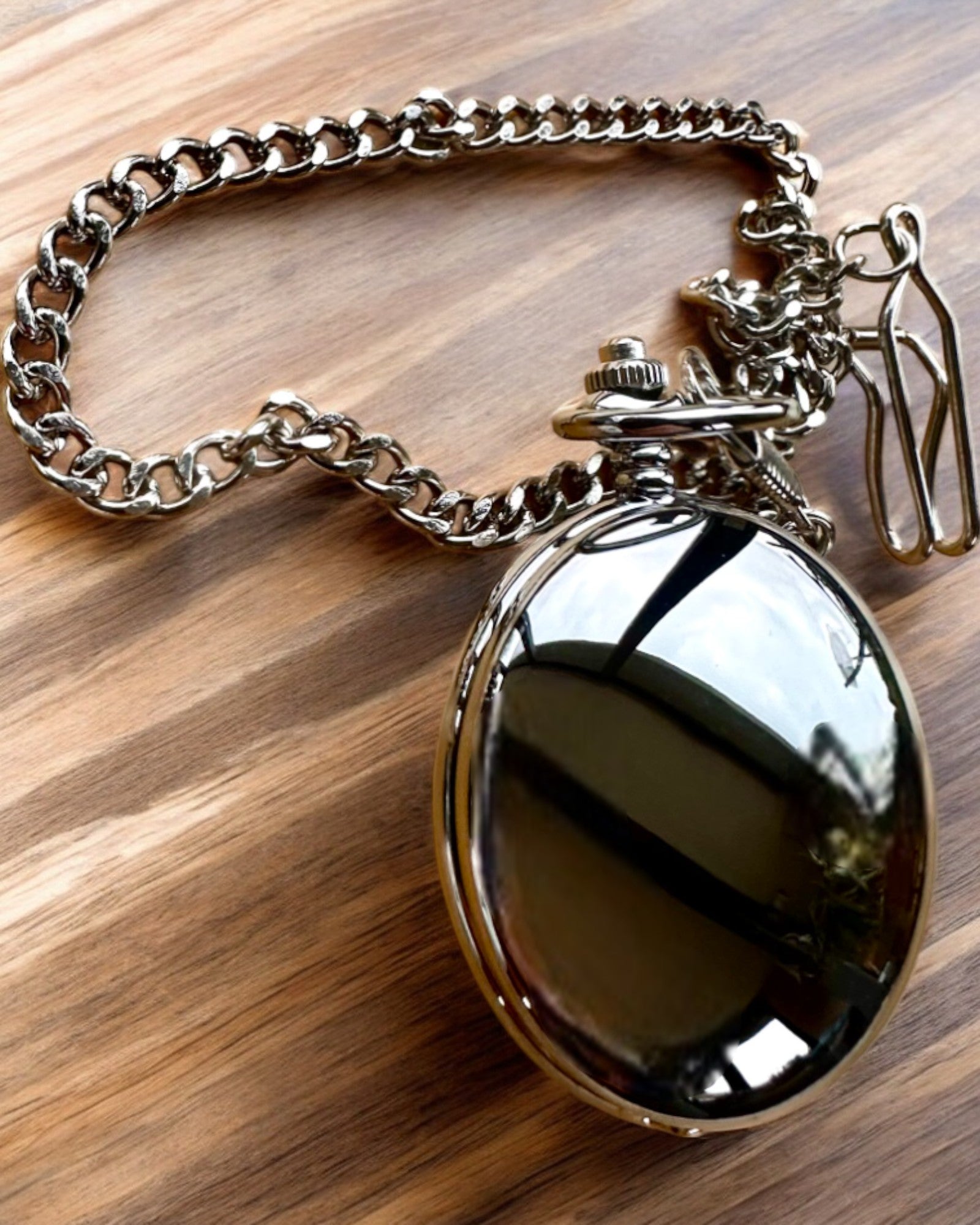 Klassisk Mekanisk Lommeur med Dobbelt Låg, Manuel, Sølvfarvet