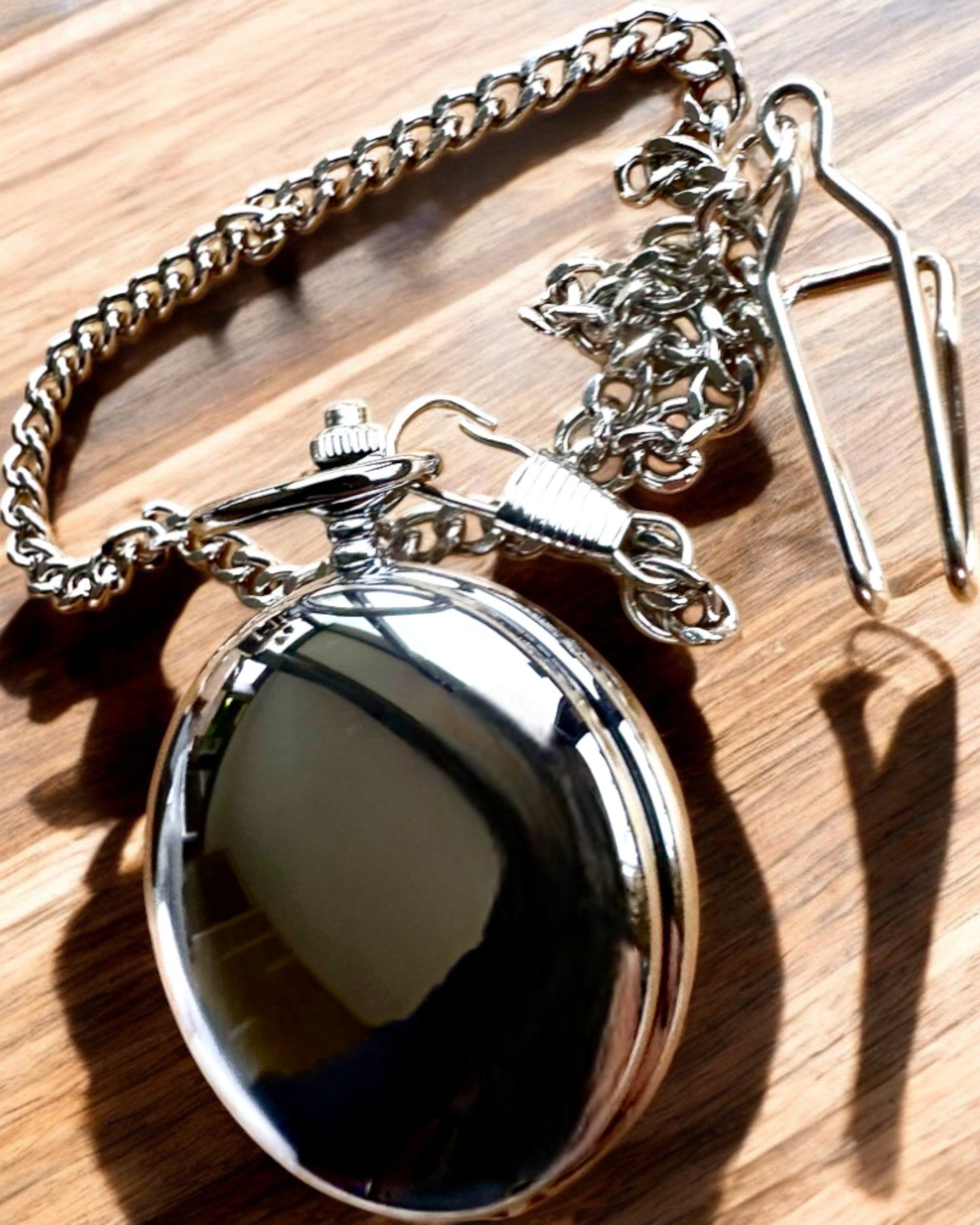 Klassisk Mekanisk Lommeur med Dobbelt Låg, Manuel, Sølvfarvet