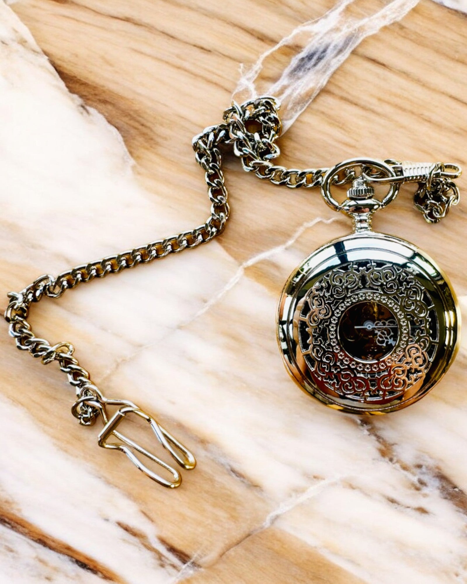 Lommeur "Eterna Elegance", personlig gave, gravering. Sølvfarvet