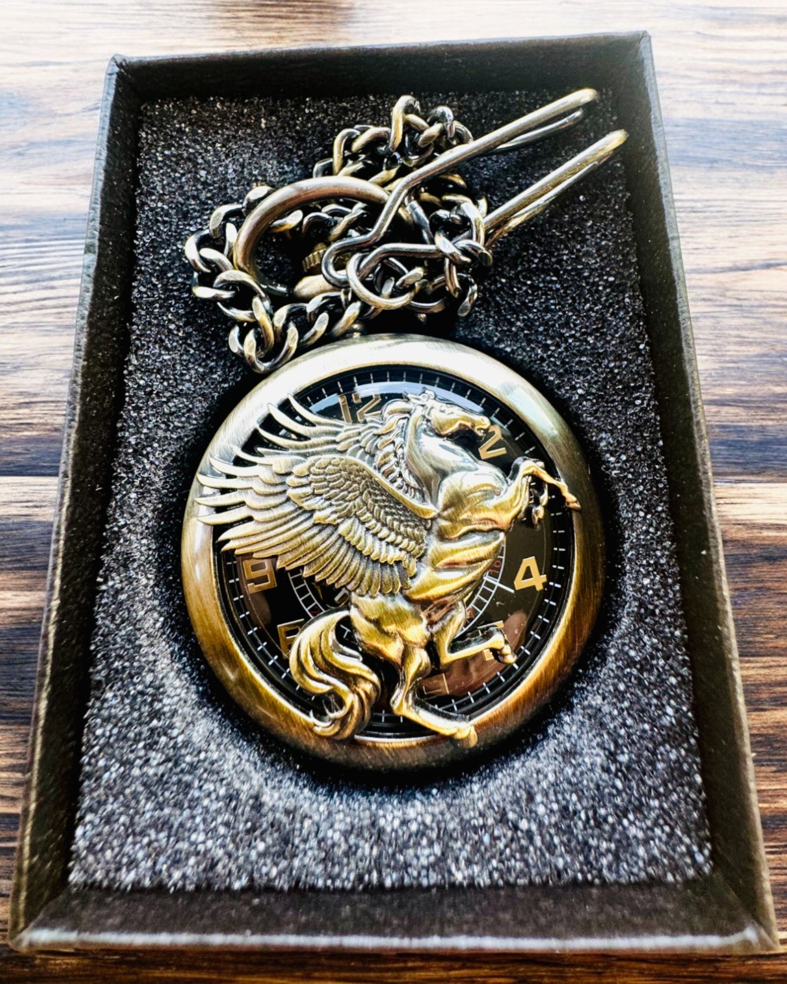 Lommeur "Equus Tempus" - Farve: Kobber, med Hestemotiv, mulighed for personlig gravering