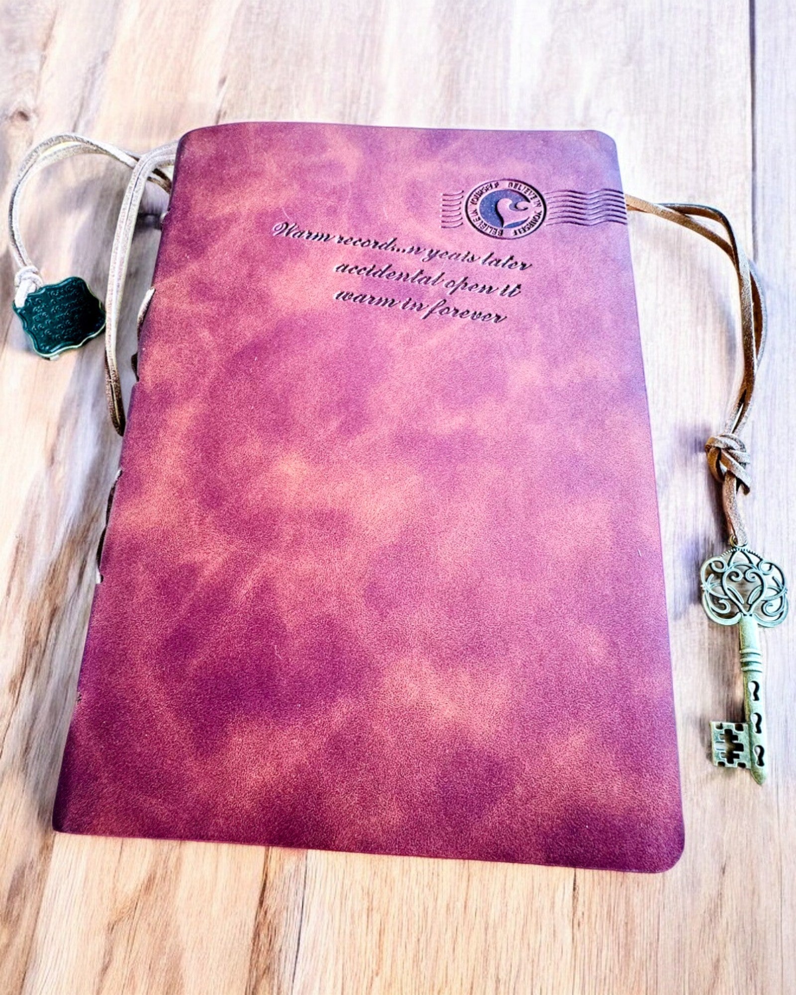 Vintage Notesbog "Nøgle til Fortiden" - Mulighed for gravering som gave, notesbog