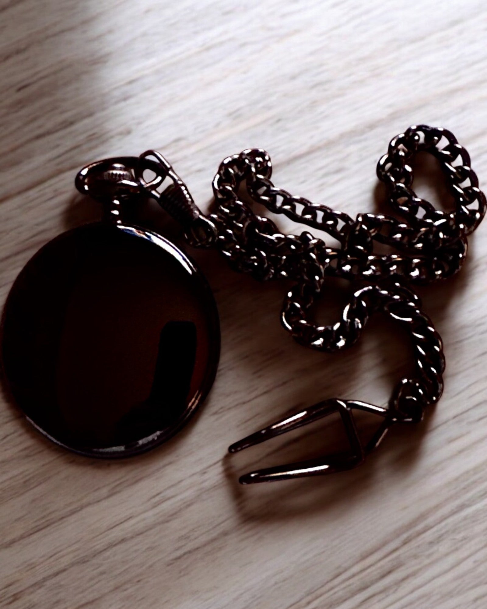 Lommeur-stil kompas "Navigator" - Mørk metal farve