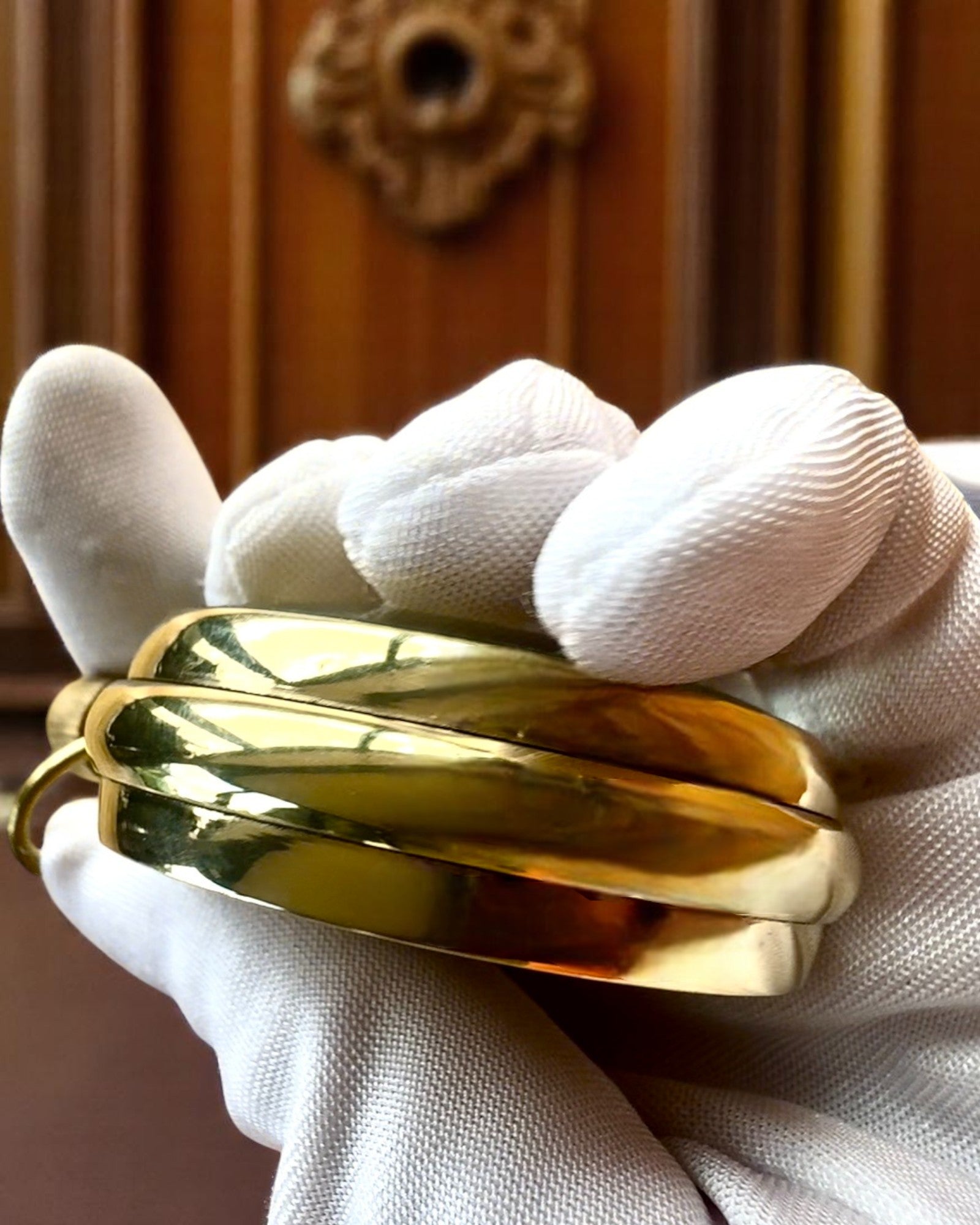 Lommeur "Victoria Crown" – Messing, Håndlavet i Indien, 5 cm bred, japansk mekanisme, mulighed for personlig gravering som gave