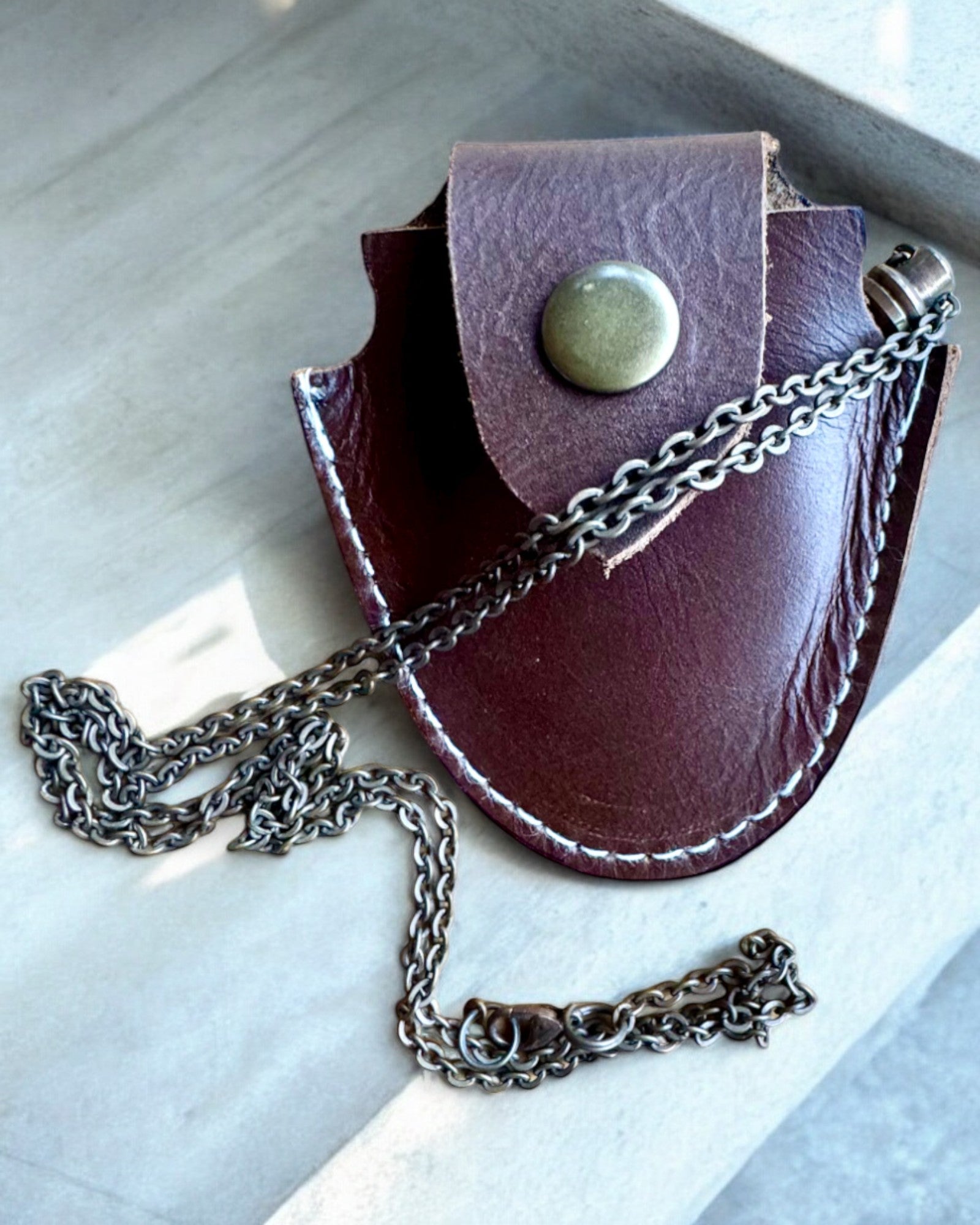 Vintage Look - Forstørrelsesglas med glaslinse og læderetui, mulighed for personlig gravering