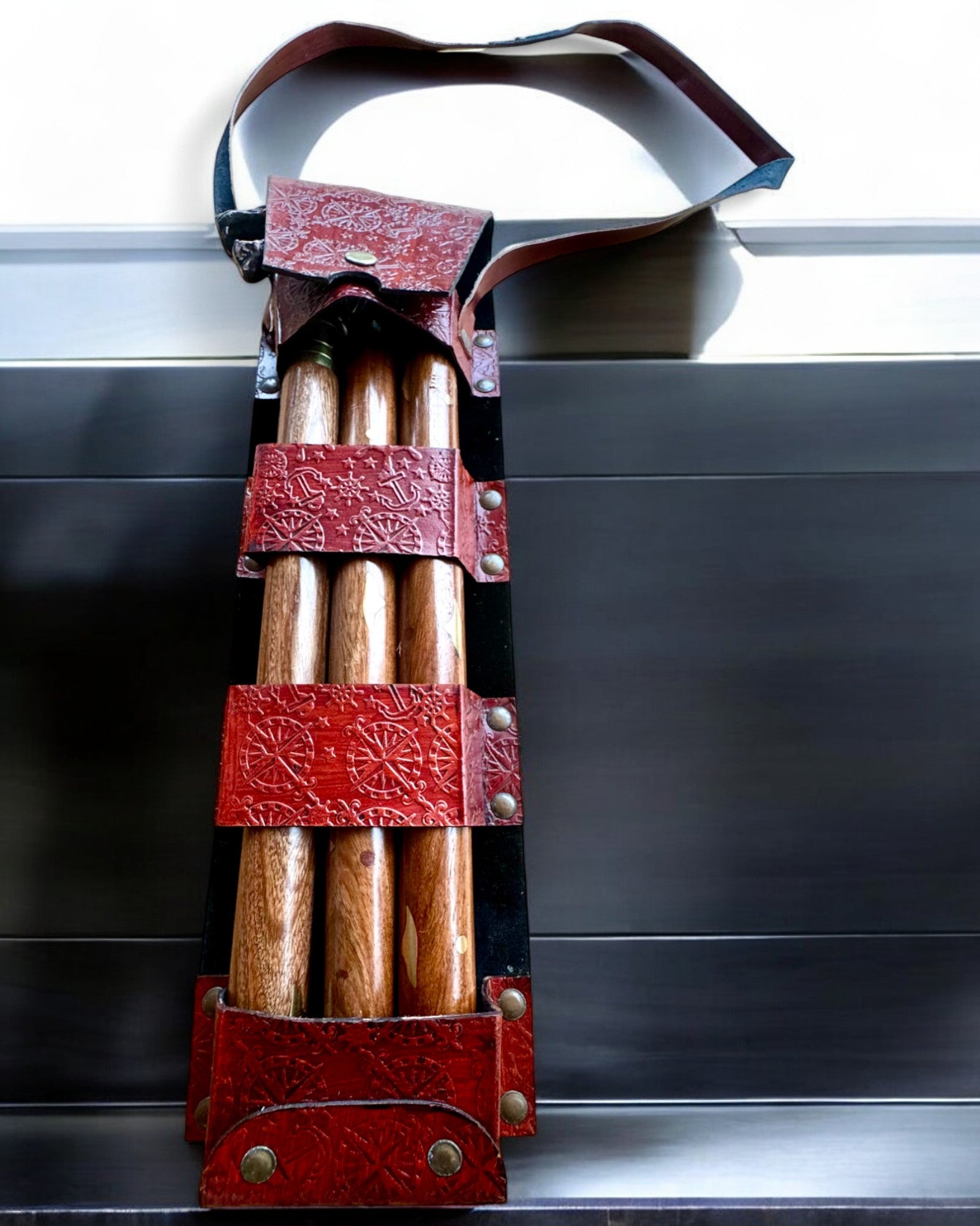 Læderetui, cover til spadserestokke - mulighed for personlig gravering som gave