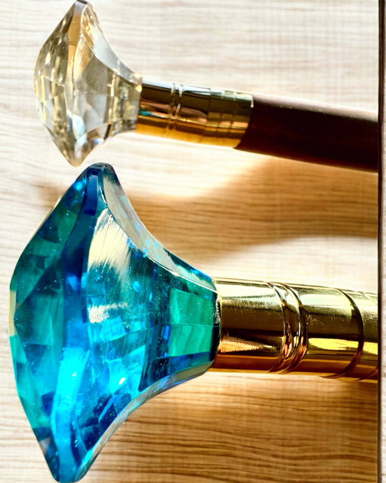 Vandrestok "Diamant i bronze" - Håndlavet i træ, mulighed for gravering