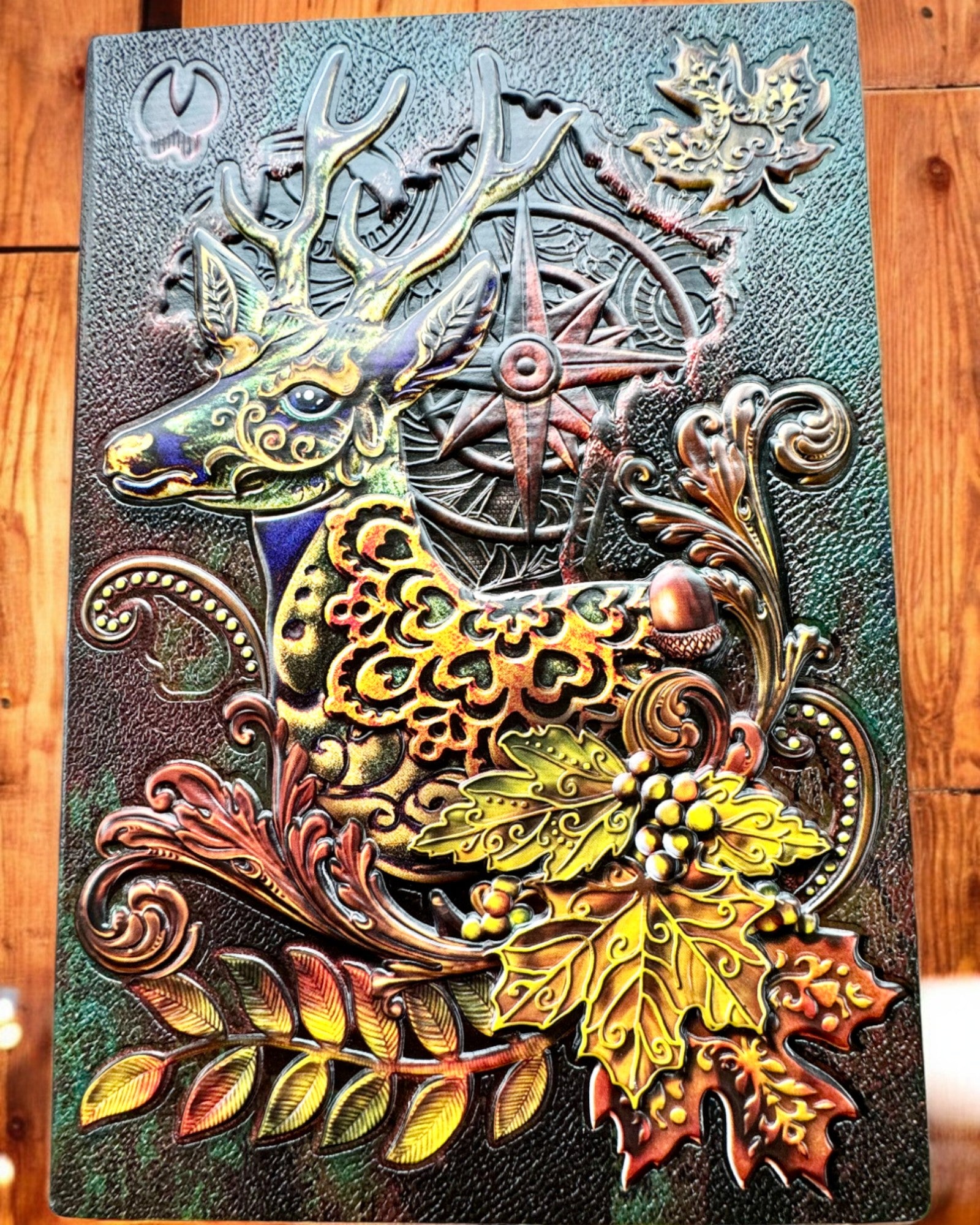 Skovhjort Notesbog med Hjortemotiv, A5 - personalisering med gravering som gave