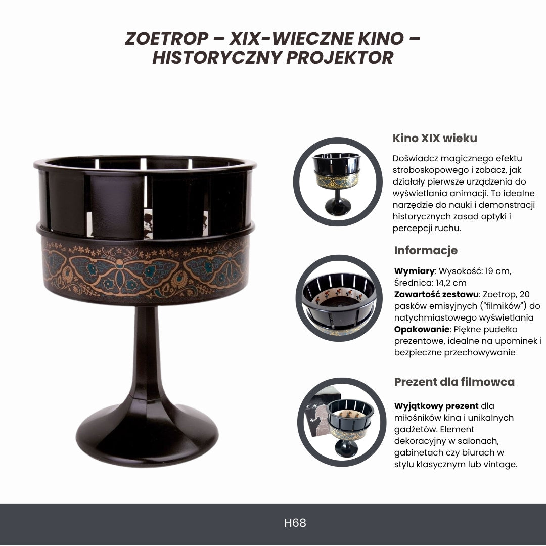 Zoetrop – biograf fra 1800-tallet – historisk projektor – H68