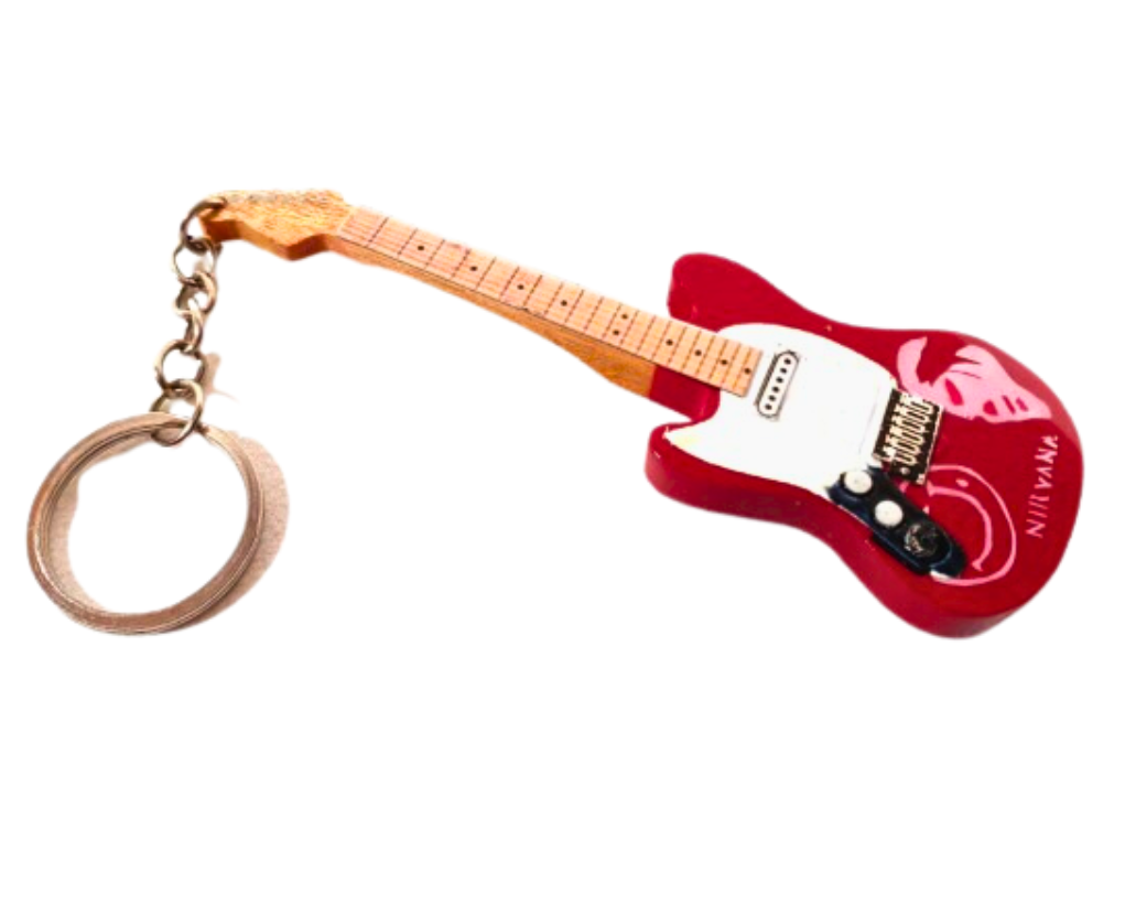 Nøglering guitar i stil med Nirvana - Kurt Cobain EGK-1365