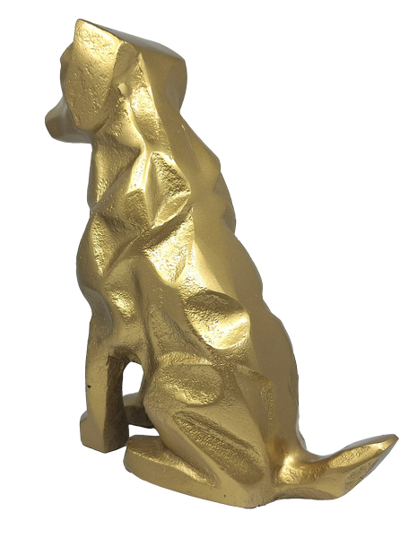 Gylden dekorativ hundefigur - DOG2