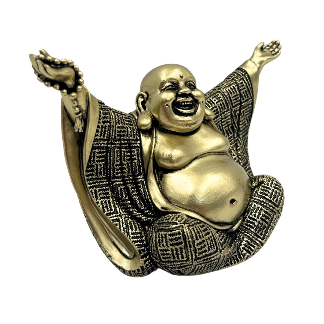 Buddhafigur – glad Buddha – gylden dekoration - 4406FJH