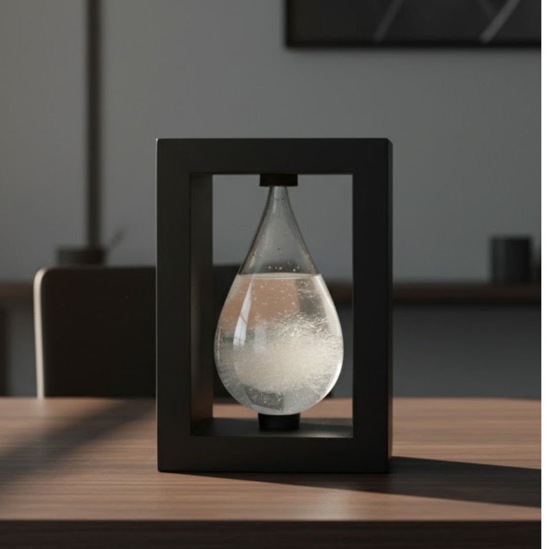 Fitzroys stormbarometer i træindfatning - dråbe Storm Glass – BAW1