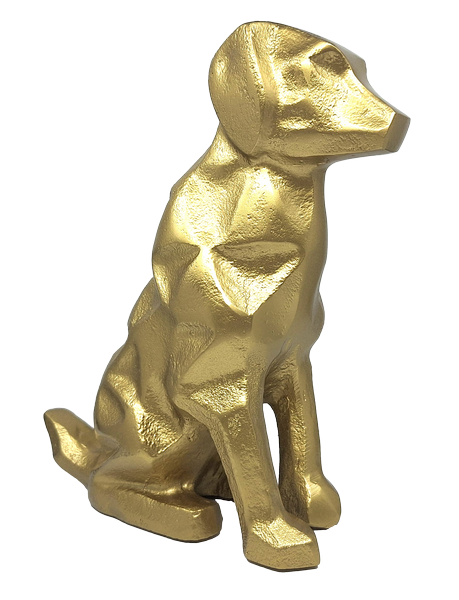 Gylden dekorativ hundefigur - DOG2