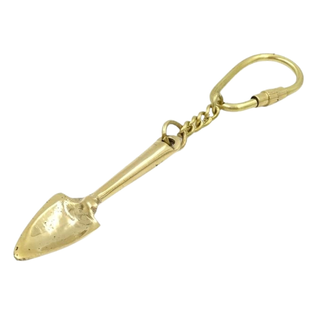 Nøglering i messing Spade Gave til gartneren - KRT28