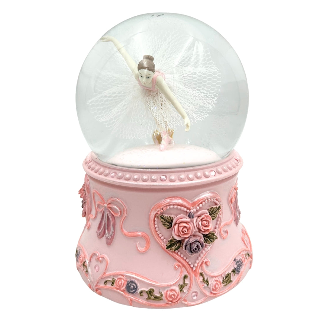 Spilledåse med dansende ballerina i glaskugle 15cm – MG-963