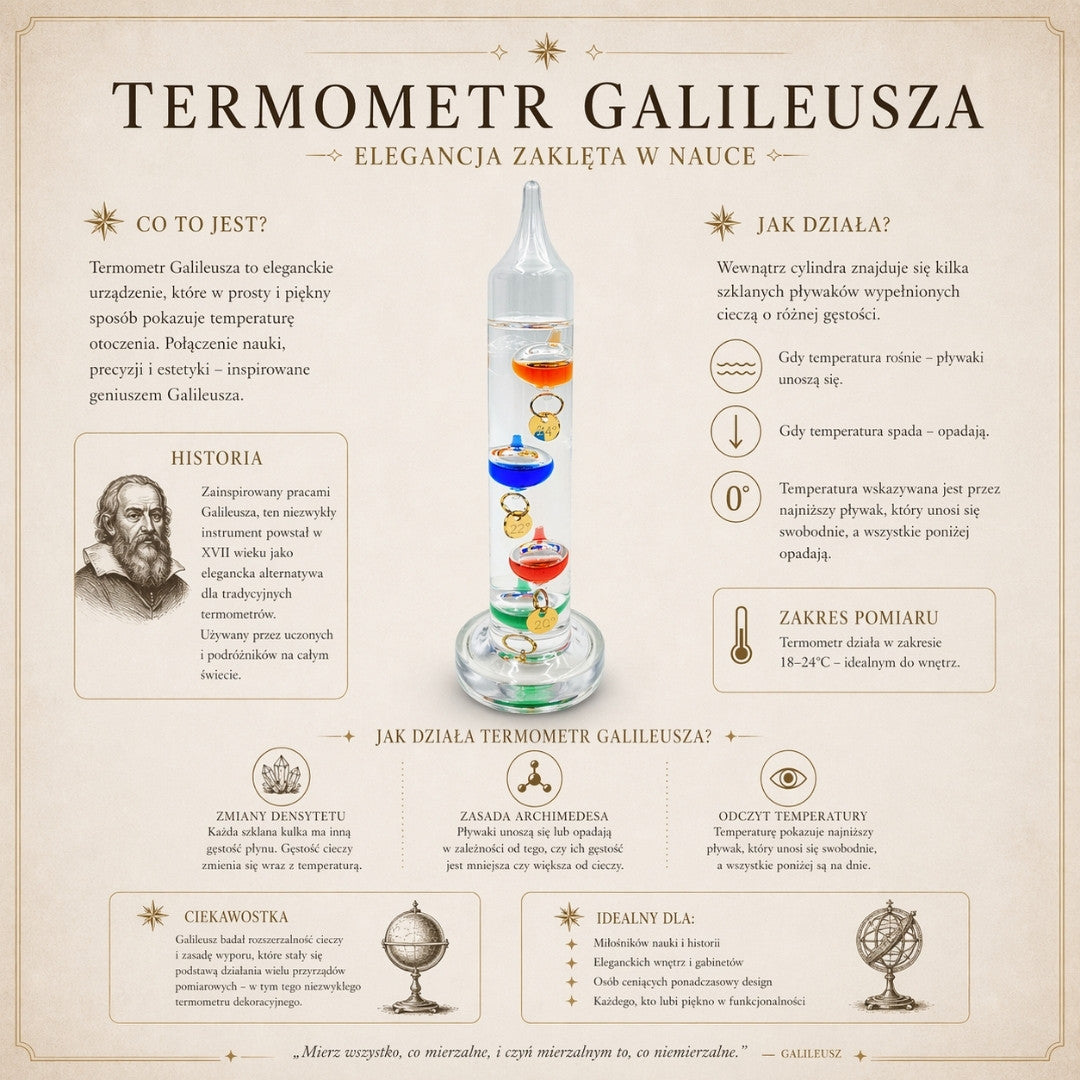 Galileos termometer Galileo – videnskabelig gave – GA10