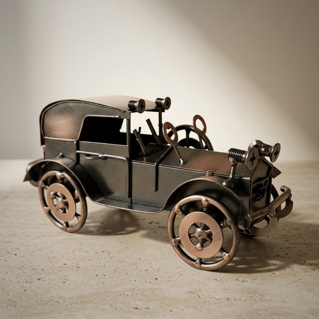 Metalmodel af retroautomobil bil vintage-dekoration - Q87