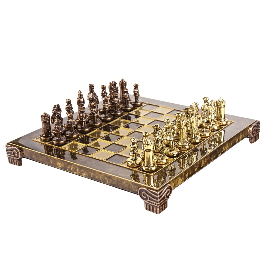 Eksklusive metalskakspil Byzantium 20x20 cm - S1CBRO