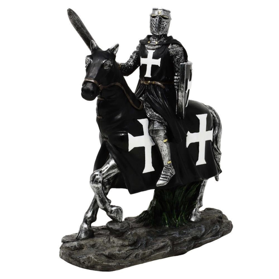Dekorativ figur af ridder til hest 22 cm - MC-23115