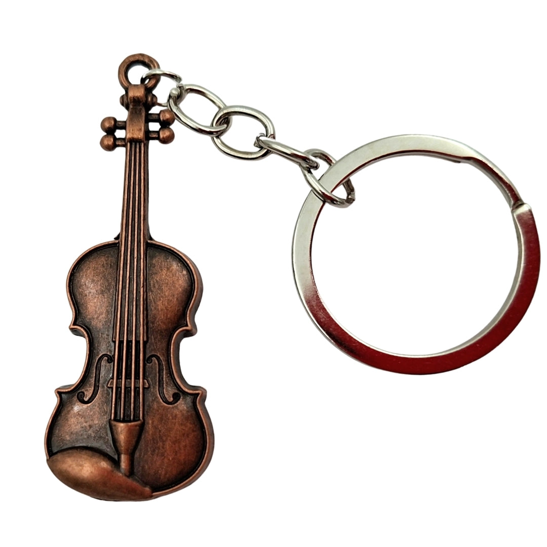 Musikalsk metalnøglering med violin MKT-0145