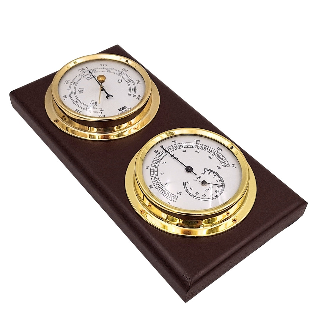 Vejrstation, termometer, barometer, hygrometer, stor analog - 30.3915A