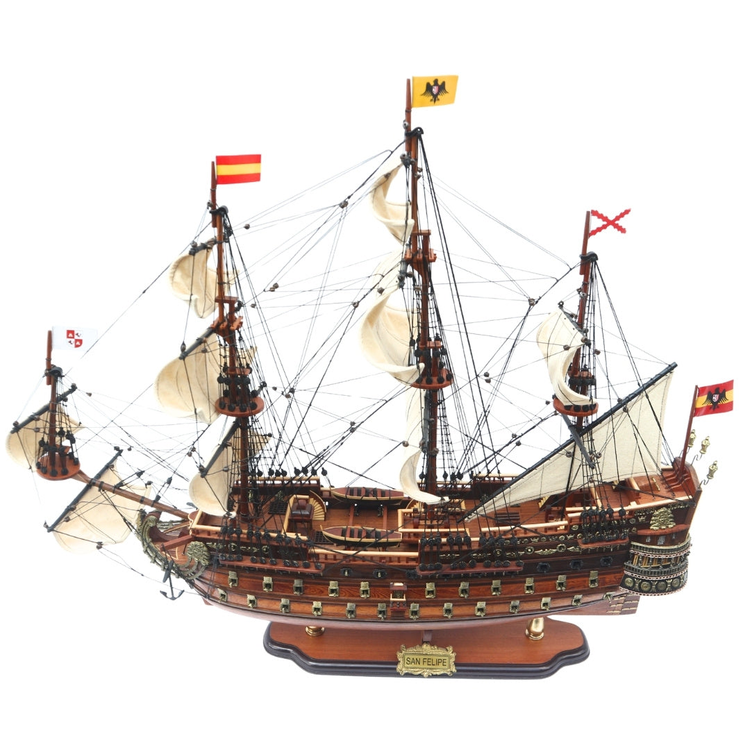 Model af sejlskibet San Felipe 80cm med mulighed for personlig gravering